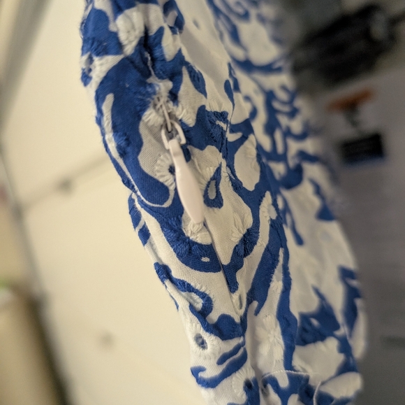 ZARA BLUE  OPENWORK EMBROIDERY EMBROIDERED MIDI DRESS BUTTONS M,L,XL 3077/615 - Picture 13 of 13